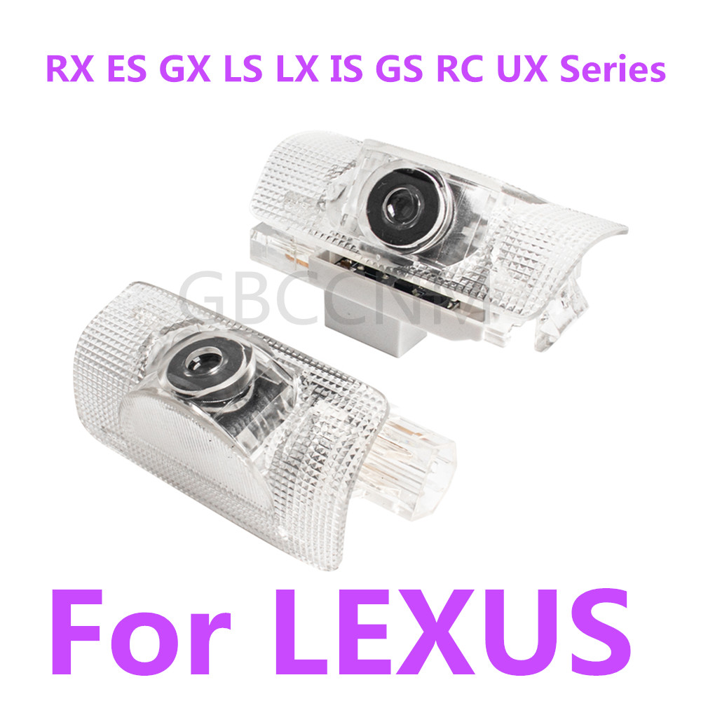 Yunshen Rc Hobby - หลอดไฟติดประตูรถยนต์ LED เงาผีต้อนรับอุปกรณ์เสริมสำหรับ Lexus ES350 GX460