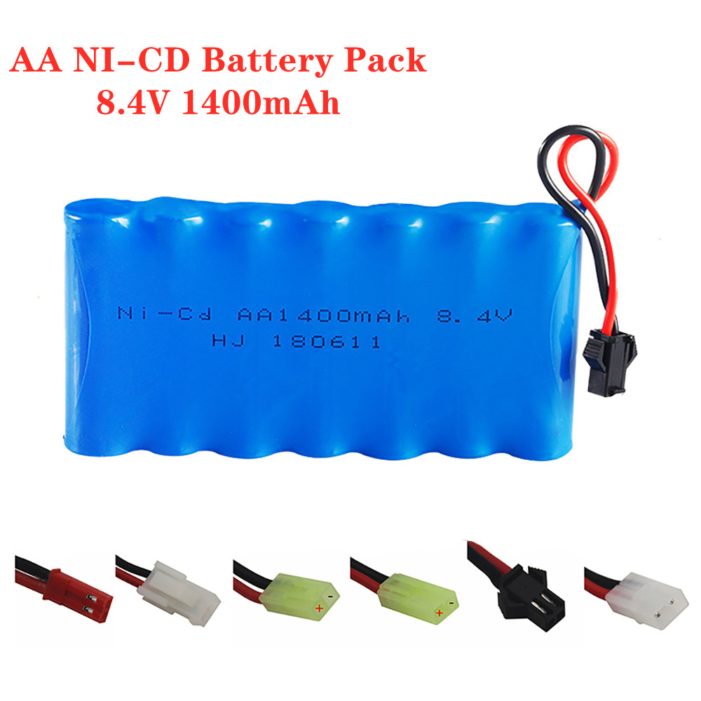 Rc Hobby Parts - 8.4V 1400Mah Ni-CD แบตเตอรี่แบบชาร์จไฟได้แพ็คสำหรับของเล่น RC รถเรือรถบรรทุกถังปืนอะไหล่8.4V
