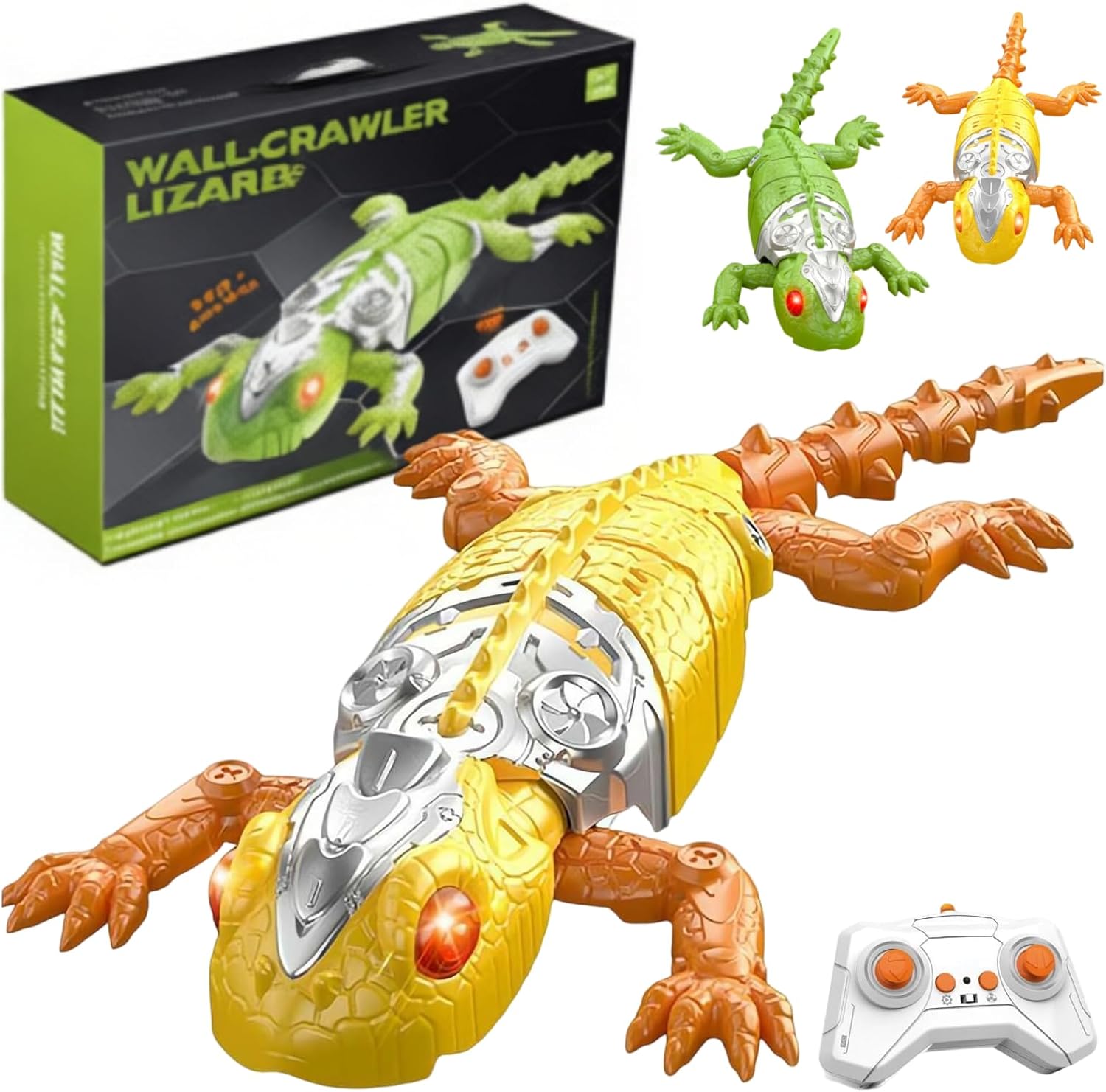 Yunshen Rc Hobby - หุ่นยนต์แมงมุมตีนตะขาบบังคับวิทยุ ปีนกำแพง รถบังคับวิทยุ พร้อมไฟ LED ของเล่นสัตว์เลียนแบบ