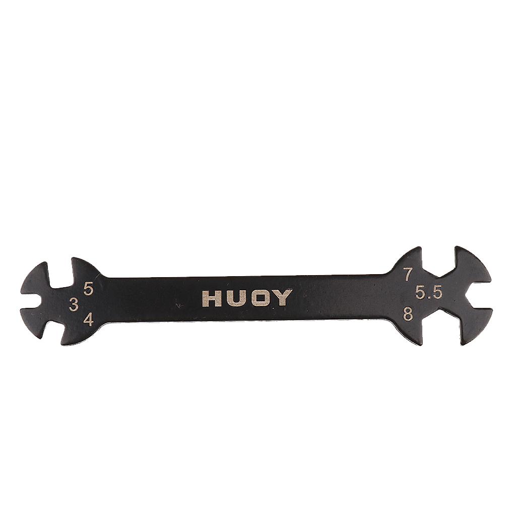 Rc Hobby Nut - ประแจวงล้อ 4 มม. ชุดเครื่องมือ RC ชุดเปิดน็อตพลาสติกสีดำสำหรับงานซ่อมบำรุงรถยนต์แบบจำลองงานอดิเรก