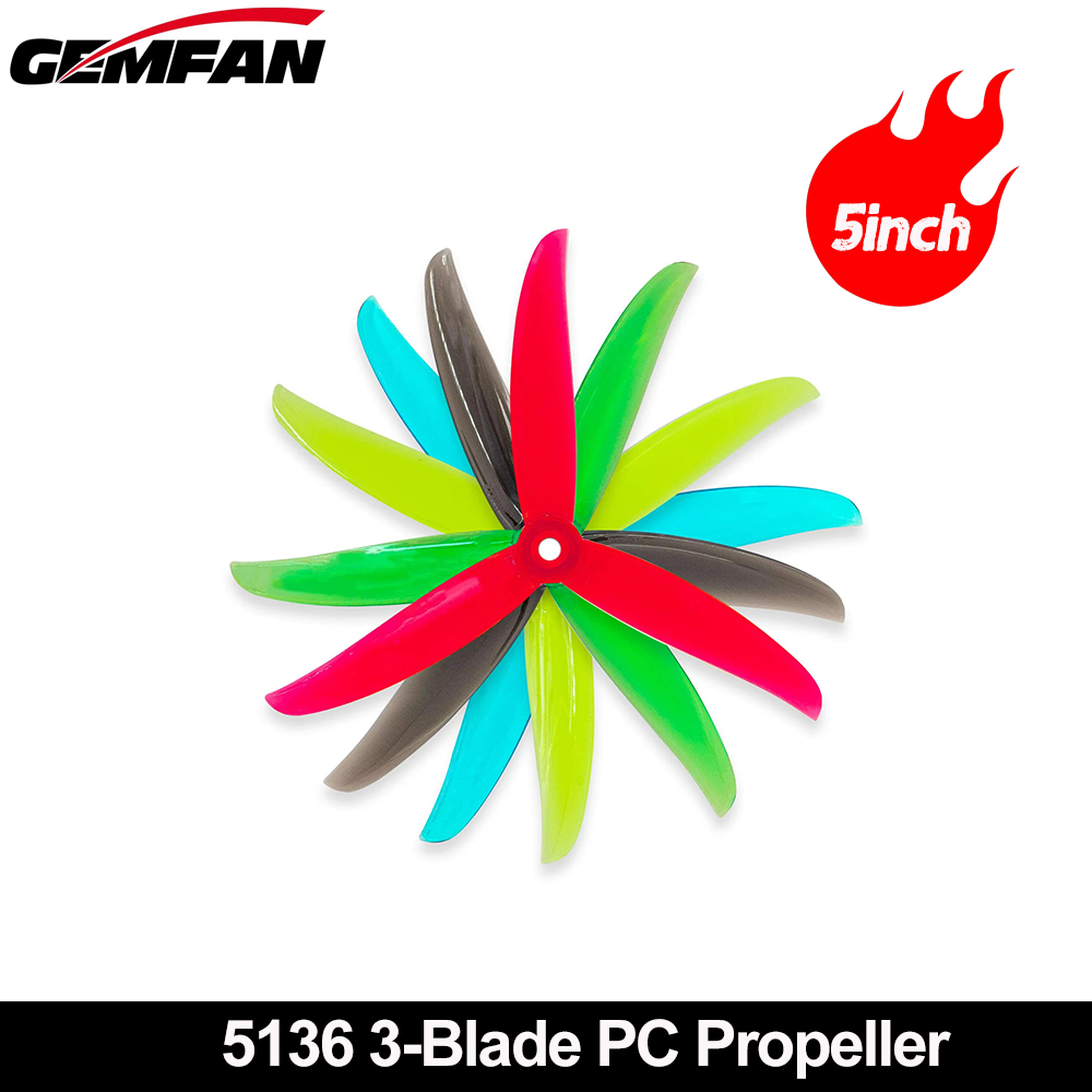 Gemfan VANOVER 5136 3 ใบมีด PC - Fpv Racing Quadcopter บทวิจารณ์และราคา