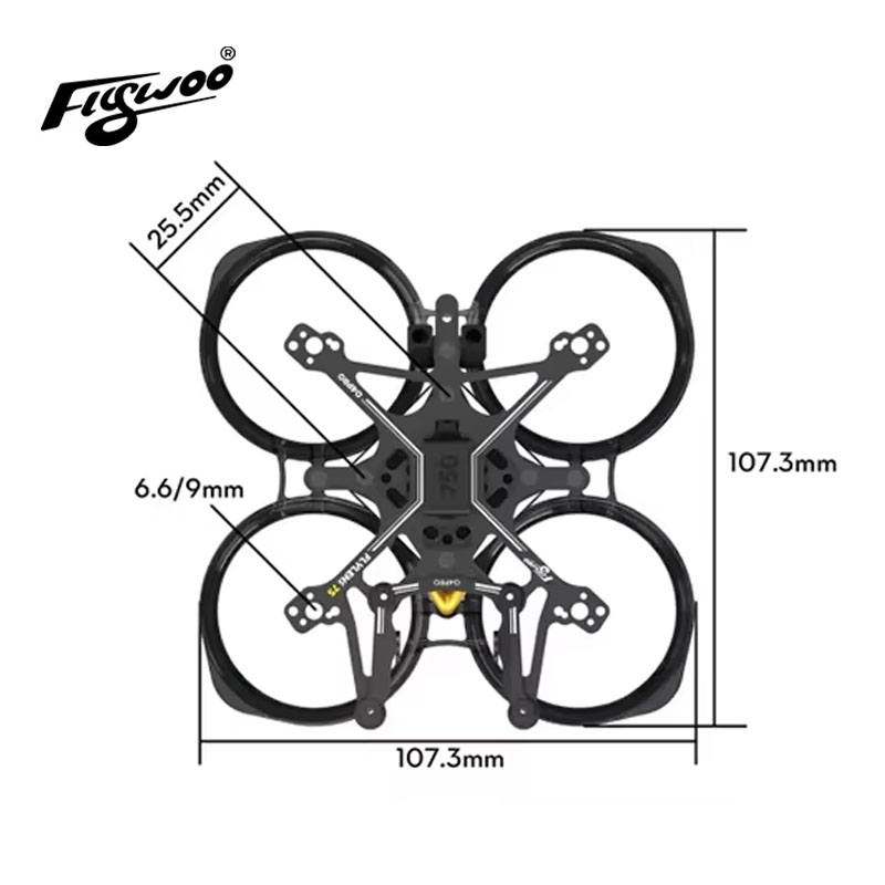 ชุดโครง Flywoo Flylens 75 ขนาด - Fpv Racing Quadcopter บทวิจารณ์และราคา