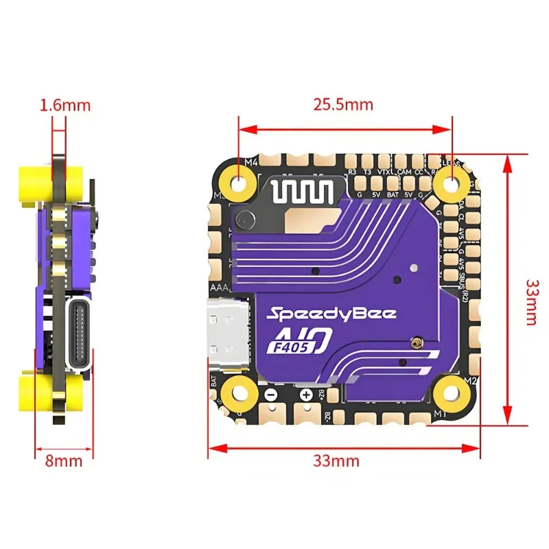 SpeedyBee F405 AIO Flight Cont - Fpv Racing Quadcopter บทวิจารณ์และราคา