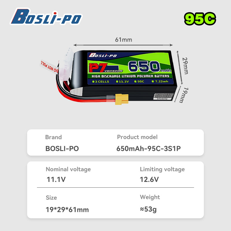 แบตเตอรี่ Boslipo P7 รุ่น 650m - Fpv Racing Quadcopter บทวิจารณ์และราคา