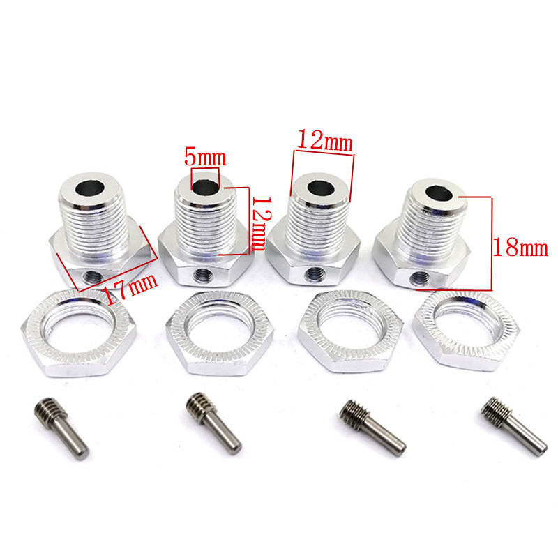4 ชิ้น RC รถอัพเกรดโลหะล้อ Hex - Rc Hobby Nut บทวิจารณ์และราคา